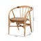 Baxton Studio Kyoto Modern Bohemian Natural Brown Rattan Dining Chair 224-12832-ZORO - alternate 2